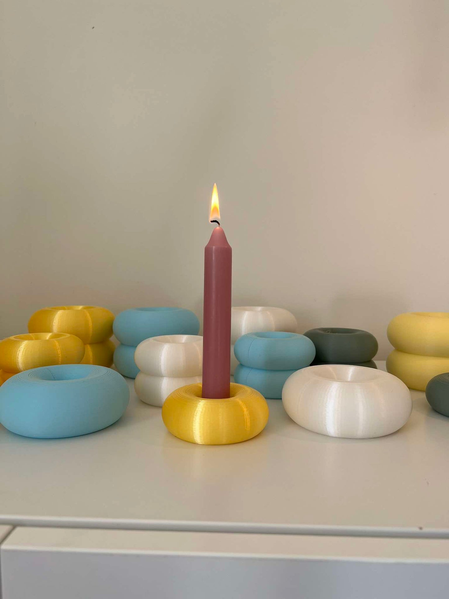 Big donut double - candle holder