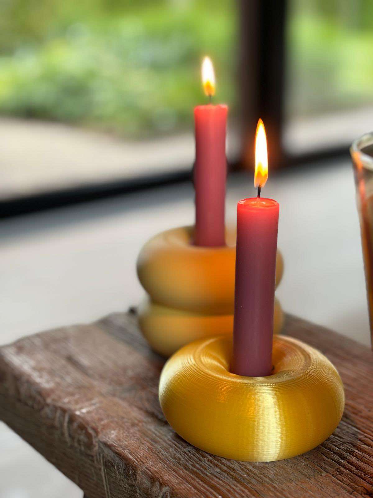 Big donut double - candle holder